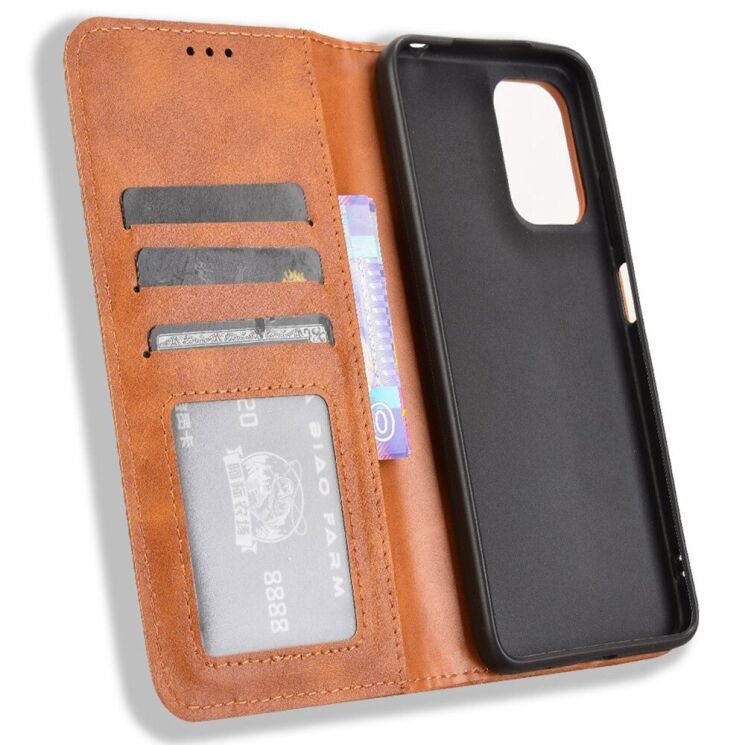 Чехол Deexe Retro Style для Motorola Moto G05 / Moto E15 - Brown: фото 4 из 7