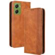Чохол-книжка Deexe Retro Style для Motorola Moto G06 / G06 Power - Brown (401504Z)