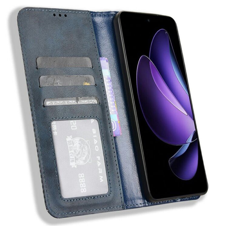 Чохол Deexe Retro Style для OPPO Reno 13 F/FS 5G - Blue: фото 3 з 7