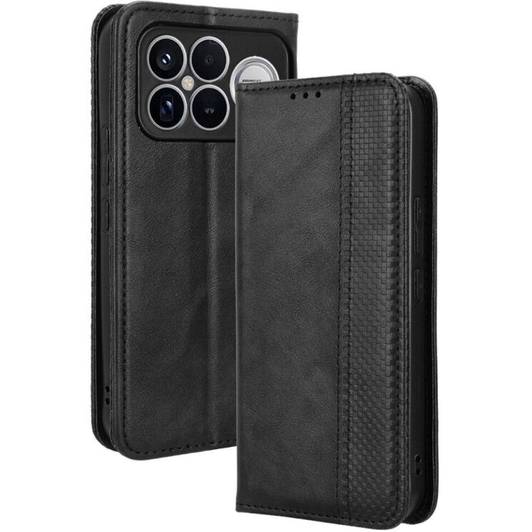 Чехол Deexe Retro Style для Xiaomi Poco F8 Ultra - Black: фото 1 из 19