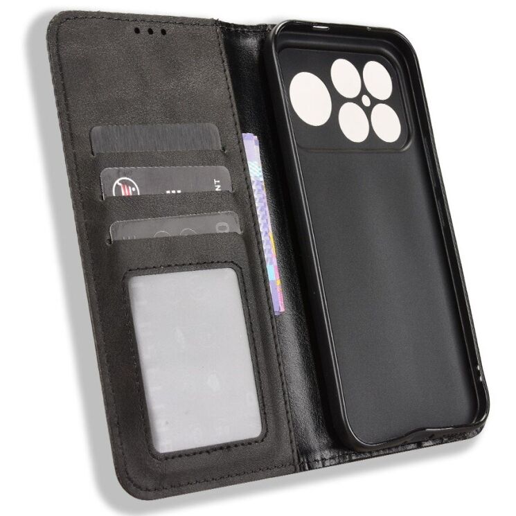 Чехол Deexe Retro Style для Xiaomi Poco F8 Ultra - Black: фото 5 из 19