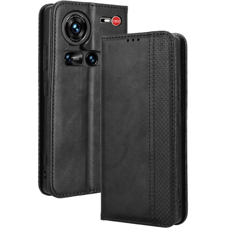 Чехол Deexe Retro Style для ZTE Nubia Z70 Ultra - Black: фото 1 из 7