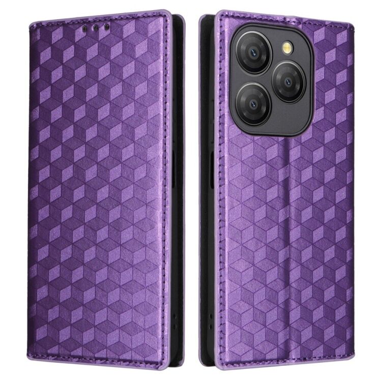 Чохол Deexe Rhombus Book для Blackview Shark 9 - Purple: фото 1 з 10