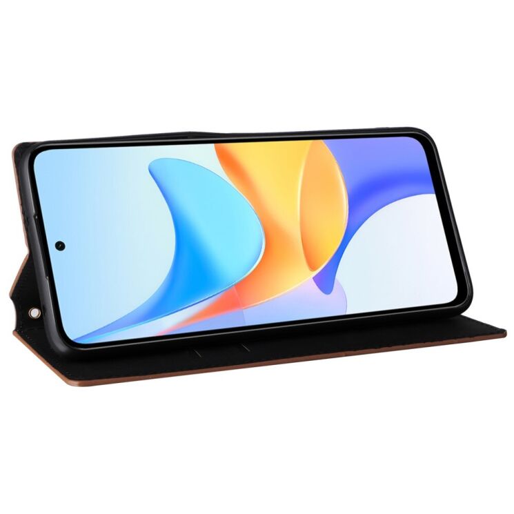 Чехол Deexe Rhombus Book для Honor X7b - Brown: фото 3 из 7