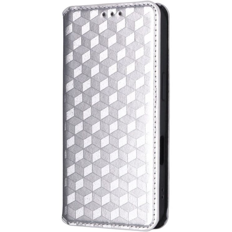 Чохол Deexe Rhombus Book для iPhone 18 Pro / 17 Pro - Silver: фото 7 з 10
