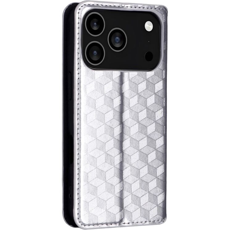 Чохол Deexe Rhombus Book для iPhone 18 Pro / 17 Pro - Silver: фото 8 з 10