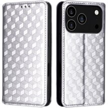 Чохол Deexe Rhombus Book для iPhone 18 Pro / 17 Pro - Silver: фото 1 з 10