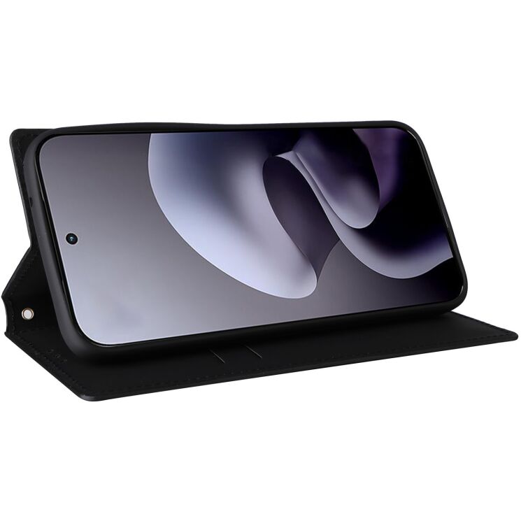 Чехол Deexe Rhombus Book для Motorola Moto G77 - Black: фото 4 из 10