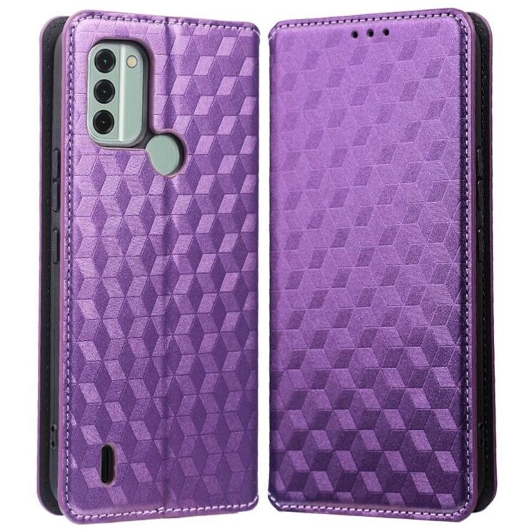 Чехол Deexe Rhombus Book для Nokia C31 - Purple: фото 1 из 7