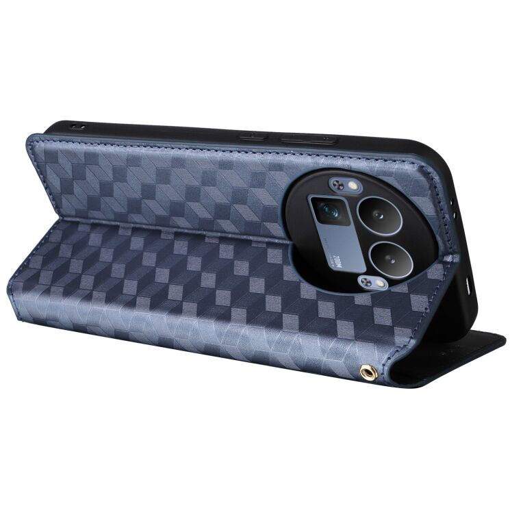 Чехол Deexe Rhombus Book для Realme GT 8 Pro - Blue: фото 5 з 8