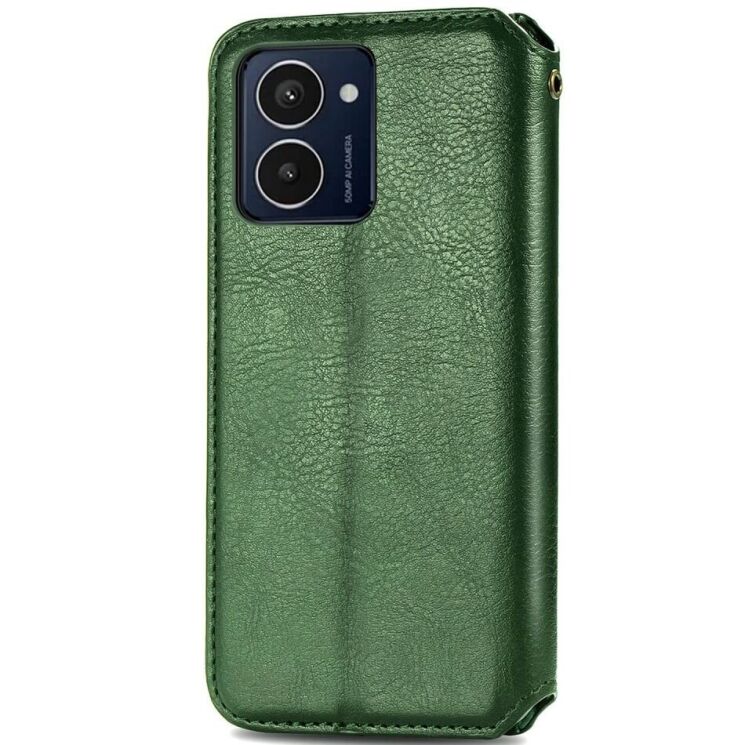 Чехол Deexe Rhombus Wallet для HMD Pulse Pro - Green: фото 4 из 6