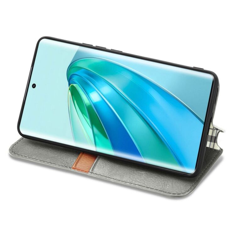 Чехол Deexe Rhombus Wallet для Honor Magic 5 Lite - Grey: фото 3 из 9