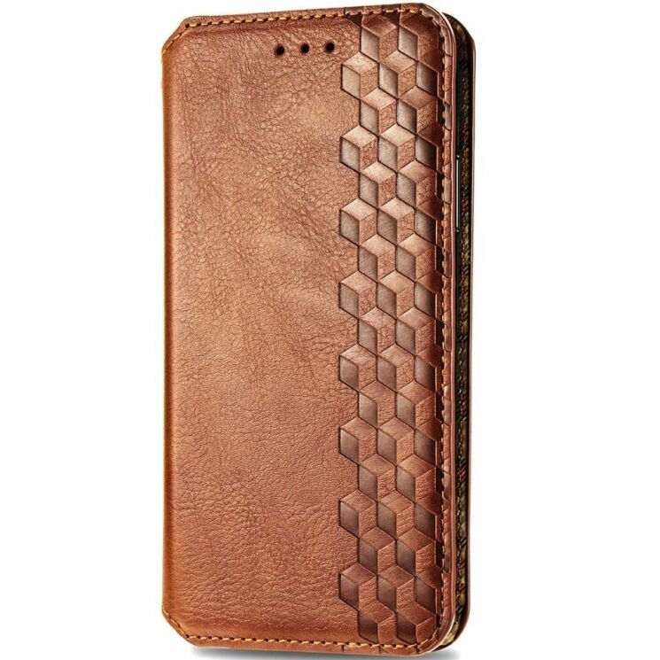 Чехол Deexe Rhombus Wallet для Infinix Hot 40i - Brown: фото 4 из 6