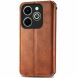 Чехол Deexe Rhombus Wallet для Infinix Hot 40i - Brown (345022Z). Фото 5 из 6