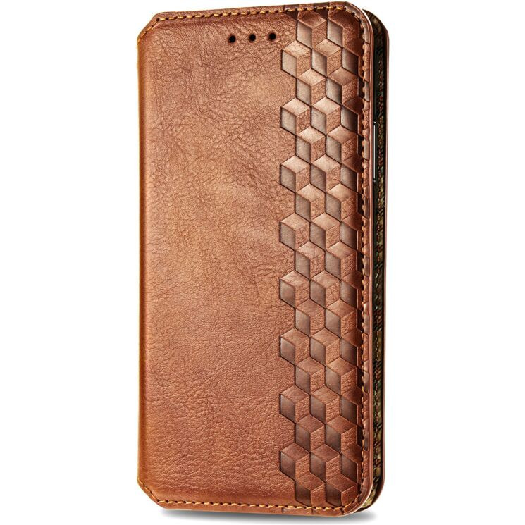 Чехол Deexe Rhombus Wallet для Realme 16 Pro Plus - Brown: фото 4 из 9