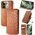 Чехол Deexe Rhombus Wallet для Realme 16 Pro Plus - Brown: фото 1 из 9