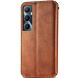 Чехол Deexe Rhombus Wallet для Realme C65 - Brown (353930Z). Фото 5 из 9