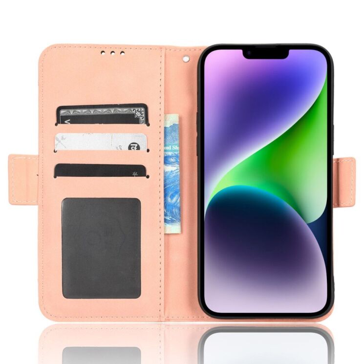 Чохол Deexe Wallet Stand для Apple iPhone 15 - Pink: фото 2 з 6