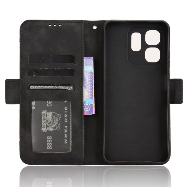 Чехол Deexe Wallet Stand для Infinix Smart 9 (X6532) / Hot 50i (X6531) - Black: фото 5 из 7