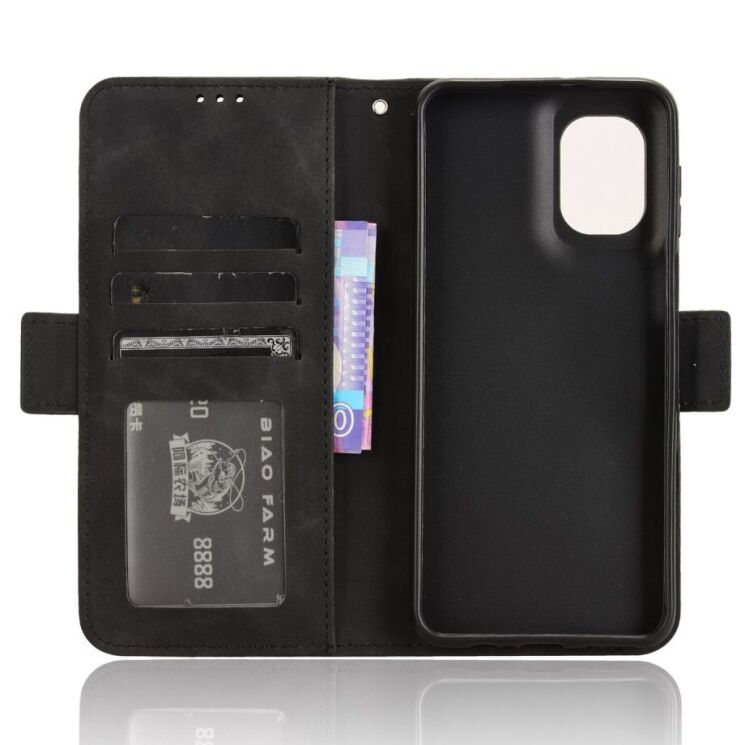Чехол Deexe Wallet Stand для Motorola Moto G55 - Black: фото 5 из 7