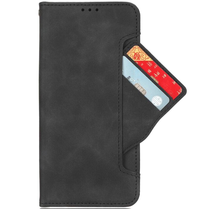 Чохол Deexe Wallet Stand для Motorola Moto G56 - Black: фото 3 з 14