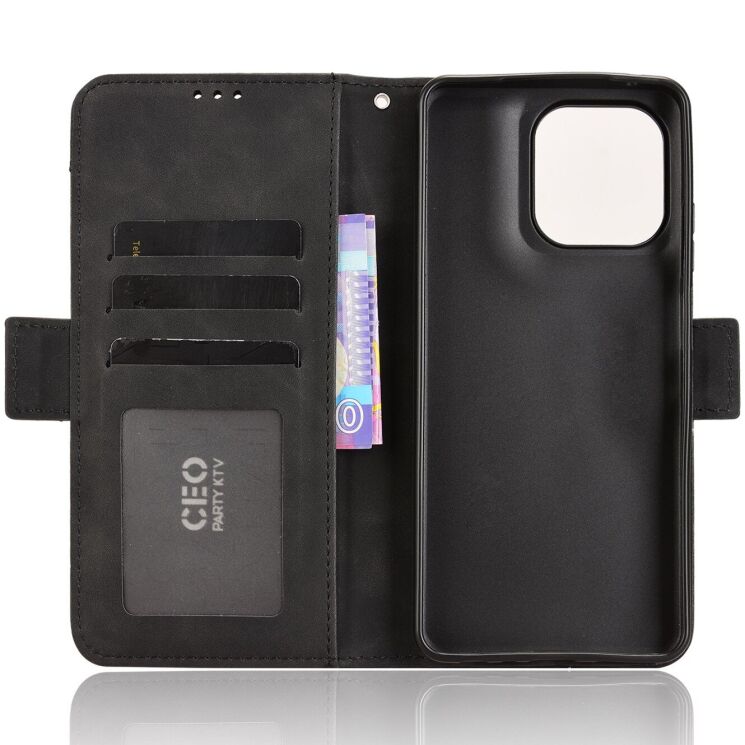 Чохол Deexe Wallet Stand для Motorola Moto G56 - Black: фото 4 з 14
