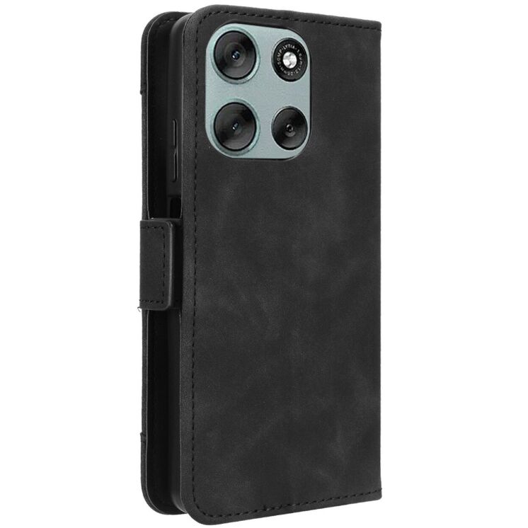Чохол Deexe Wallet Stand для Motorola Moto G56 - Black: фото 7 з 14
