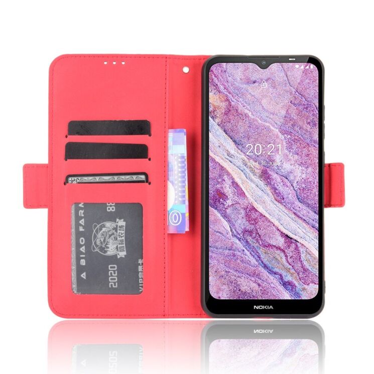 Чохол Deexe Wallet Stand для Nokia C10 / C20 - Red: фото 5 з 15