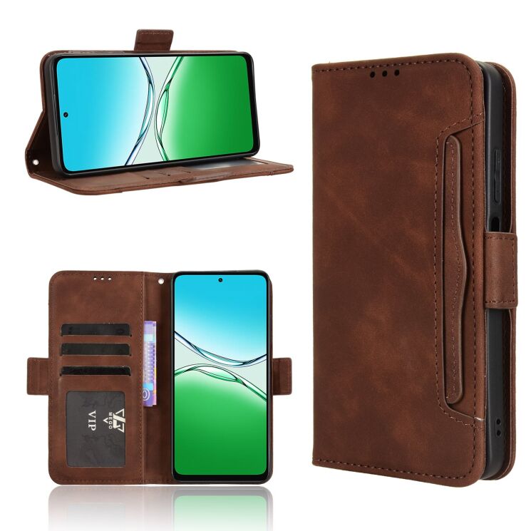 Чохол Deexe Wallet Stand для OPPO A5 - Brown: фото 8 з 14