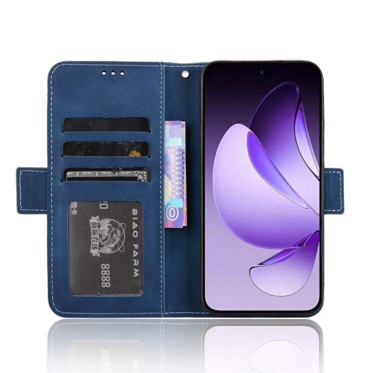 Чехол Deexe Wallet Stand для OPPO Reno 13 5G - Blue: фото 3 из 7
