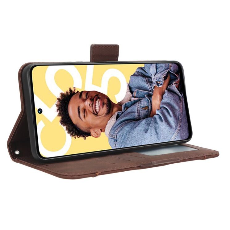 Чехол Deexe Wallet Stand для Realme C55 - Brown: фото 4 из 8