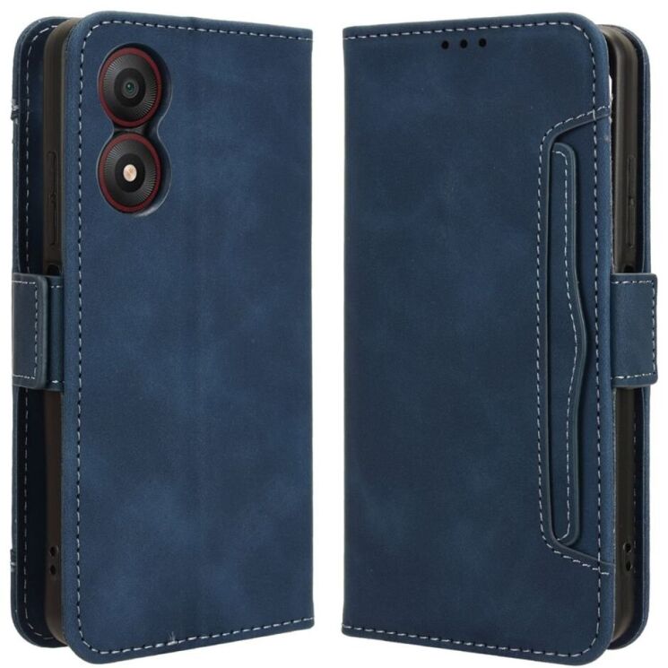 Чехол Deexe Wallet Stand для ZTE Blade A34 - Blue: фото 1 из 7