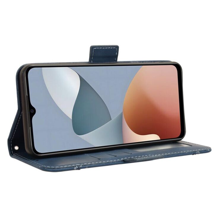 Чехол Deexe Wallet Stand для ZTE Blade A34 - Blue: фото 4 из 7
