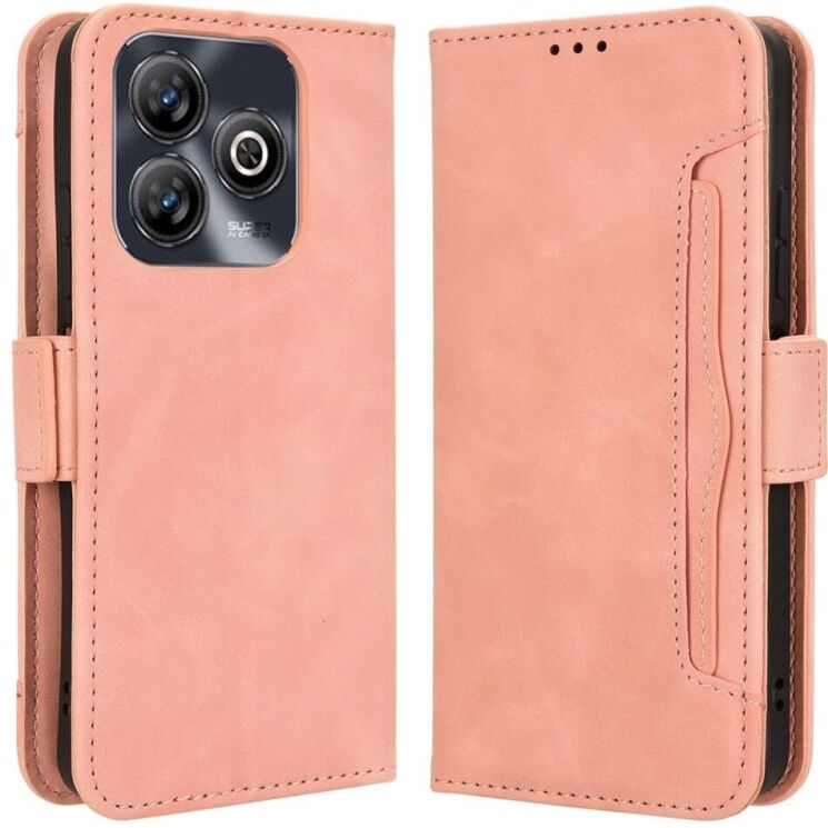 Чохол Deexe Wallet Stand для ZTE Blade A75 - Pink: фото 1 з 7