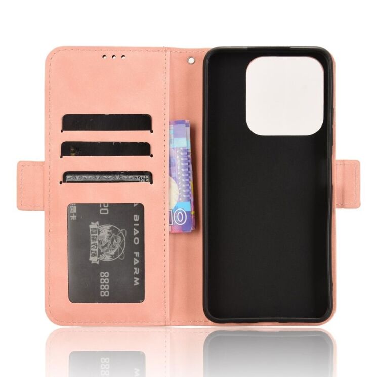 Чохол Deexe Wallet Stand для ZTE Blade A75 - Pink: фото 5 з 7