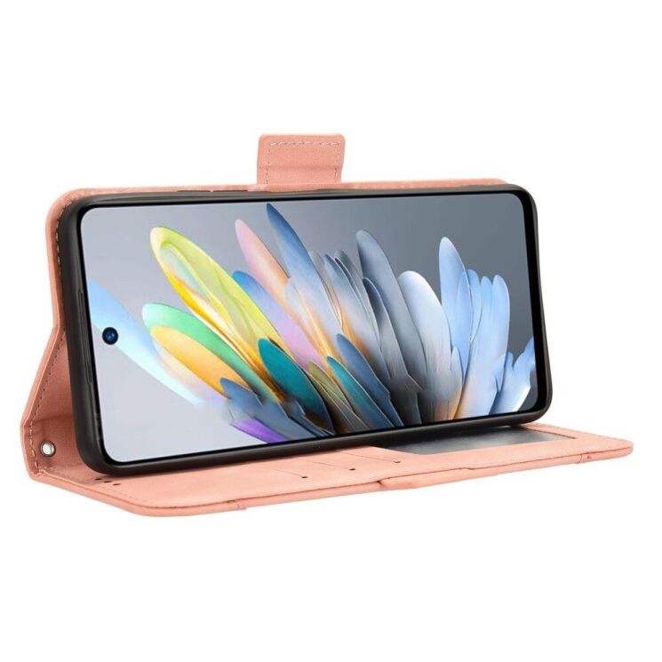 Чохол Deexe Wallet Stand для ZTE Blade A75 - Pink: фото 4 з 7