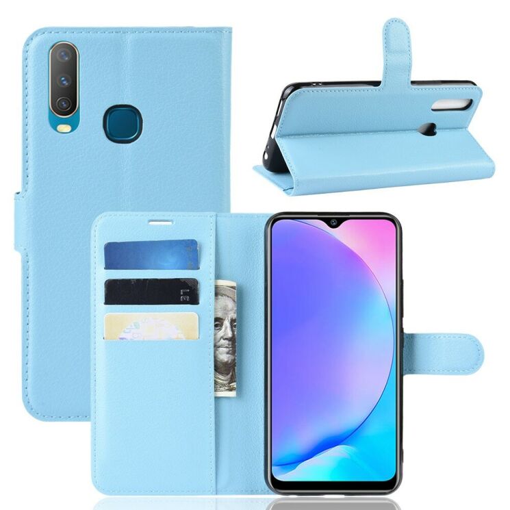 Классический чехол-книжка Deexe Book Type для VIVO Y17 - Blue: фото 1 из 6
