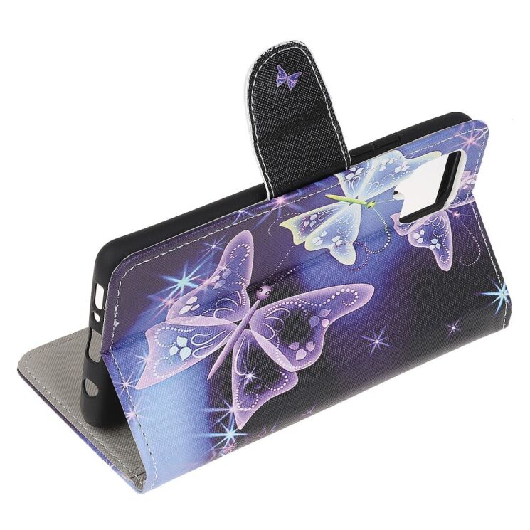 Чехол-книжка Deexe Color Wallet для Samsung Galaxy A12 (A125) / A12 Nacho (A127) / M12 (M127) - Purple Butterfly: фото 4 из 6