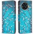 Чехол-книжка Deexe Color Wallet для TECNO Spark 20 Pro+ - Plum Blossom (351203F)