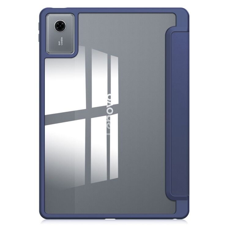 Чехол-книжка Deexe Crystal Back для Lenovo Idea Tab (TB336) - Dark Blue: фото 2 из 7