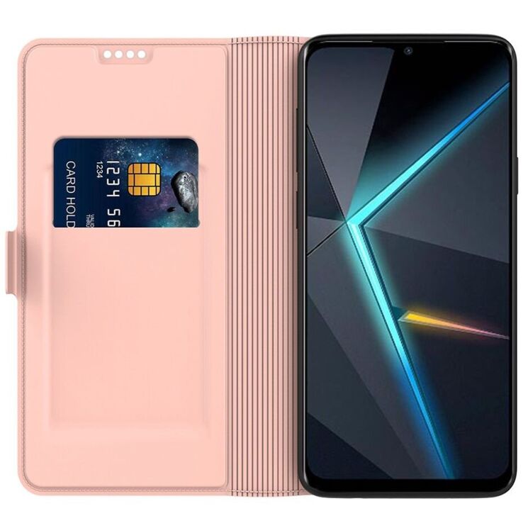 Чехол-книжка Deexe Faro Wallet для ZTE Nubia V70 - Rose Gold: фото 2 из 7
