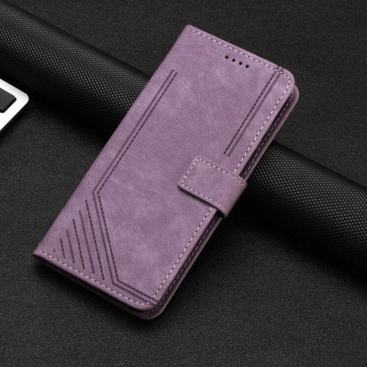 Чехол-книжка Deexe Lines Series для Infinix Hot 30 Play (X6835B) - Purple: фото 4 из 12