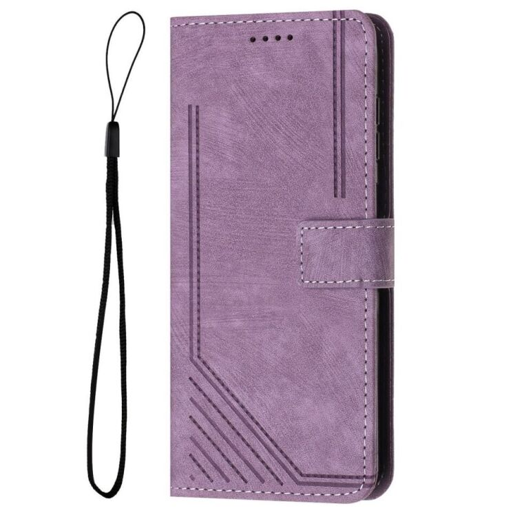 Чехол-книжка Deexe Lines Series для Infinix Hot 30 Play (X6835B) - Purple: фото 5 из 12