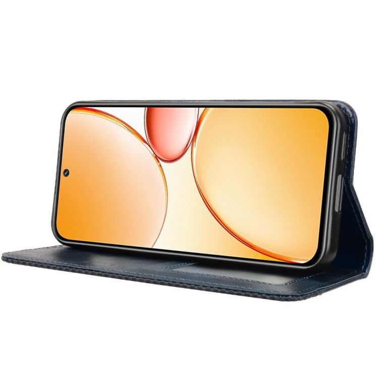 Чехол-книжка Deexe Retro Style для Realme C85 - Blue: фото 7 из 18