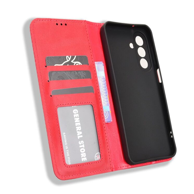 Чехол-книжка Deexe Retro Style для Samsung Galaxy A27 (A276) - Red (408612R) Чехол-книжка Deexe Retro Style для Samsung Galaxy A27 (A276) - Red: фото 5 из 9