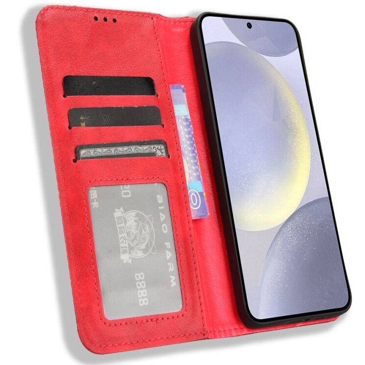Чохол-книжка Deexe Retro Style для Samsung Galaxy S26 Plus (S947) - Red: фото 6 з 20