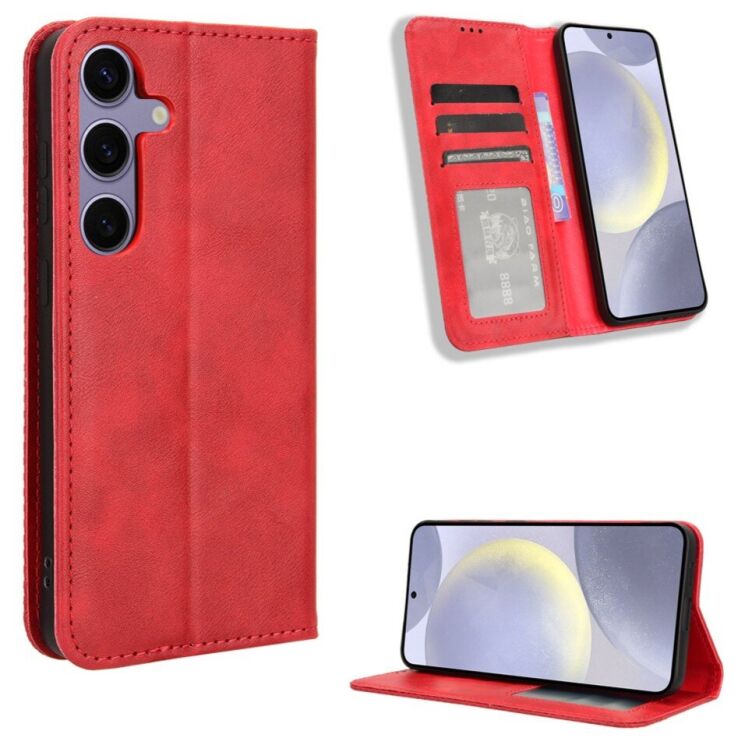 Чохол-книжка Deexe Retro Style для Samsung Galaxy S26 Plus (S947) - Red: фото 2 з 20