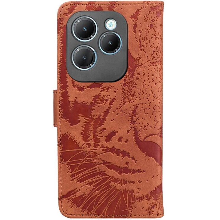 Чохол-книжка Deexe Tiger для Infinix Hot 40 / 40 Pro - Brown: фото 6 з 7