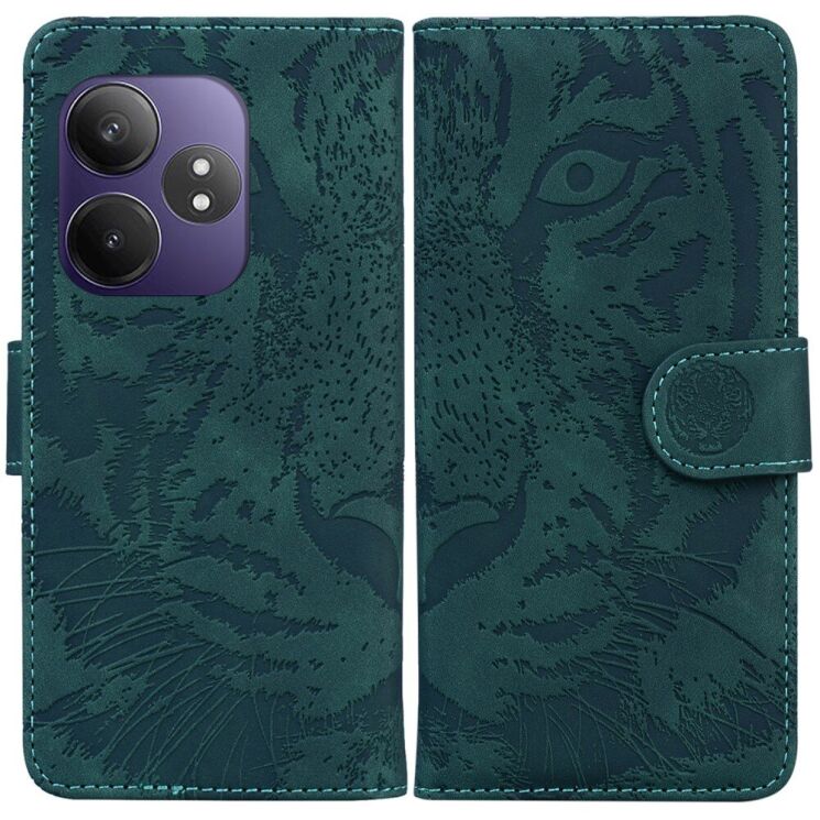 Чехол-книжка Deexe Tiger для Realme GT Neo 6 SE / GT 6T / GT 6 - Green: фото 1 из 7