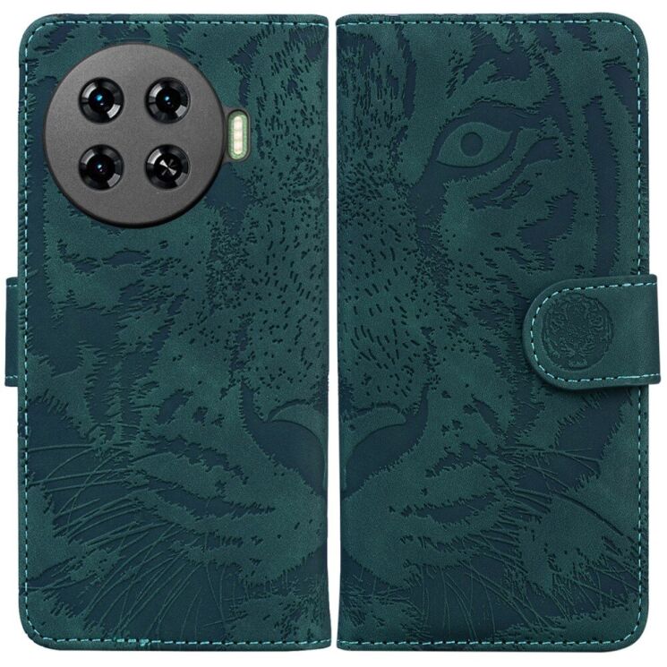 Чехол-книжка Deexe Tiger для TECNO Spark 20 Pro+ - Green: фото 1 из 7